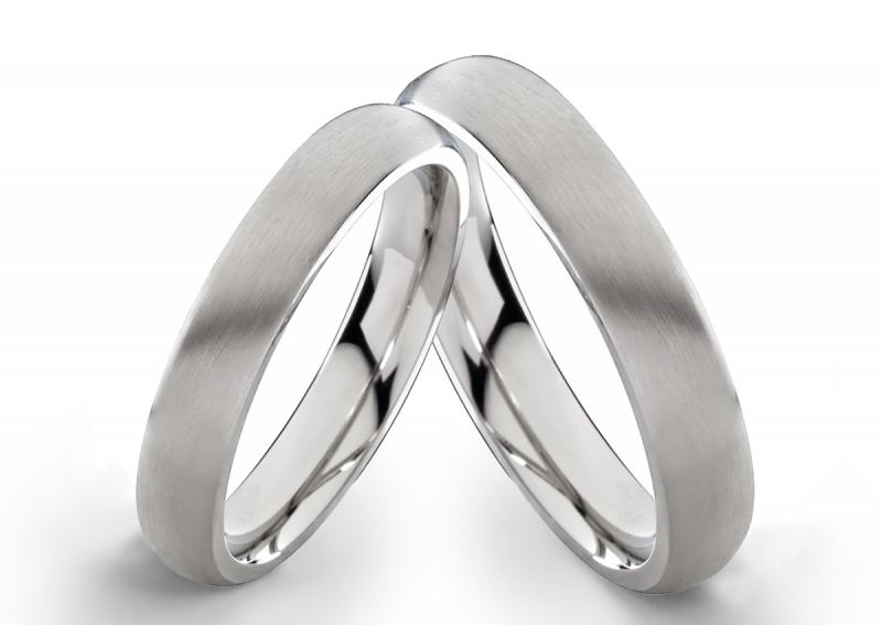 Preview: Edelstahlringe E021 mattiert Klassisch